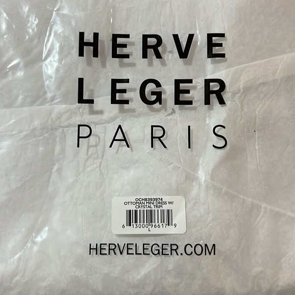 NWT - Herve Leger Ottoman Mini Dress (Still in Original Packaging) Sz. L - Picture 7 of 9
